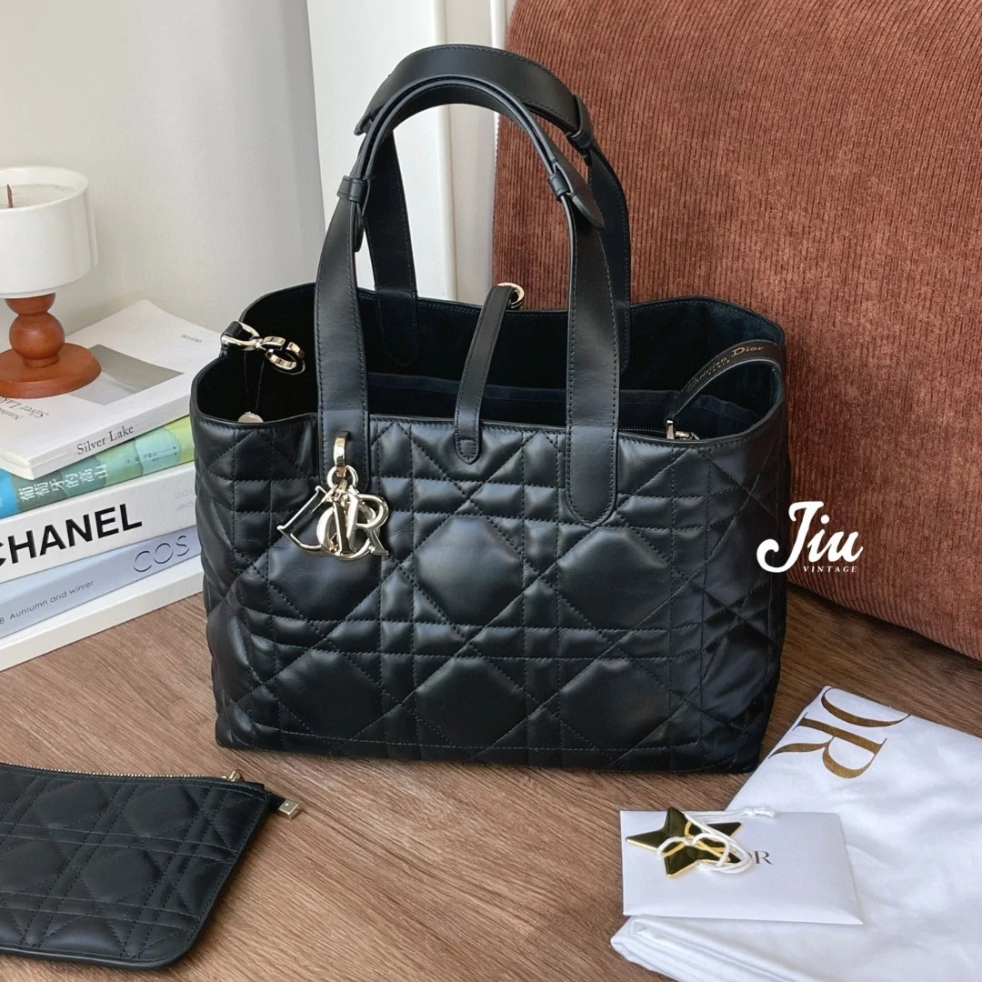 95新 DIOR/迪奥 黑金中号toujours土著包尘袋卡册子中检JM13-0217