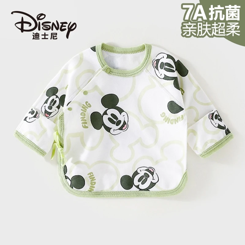 婴儿半背衣纯棉亲肤春秋季打底上衣长袖保暖新生无骨衣服两件装