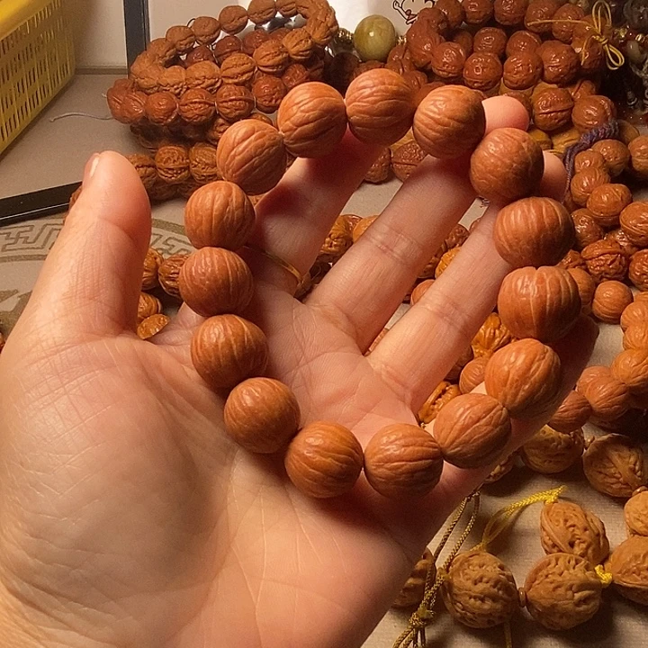 影***离文玩核桃手串猴头
