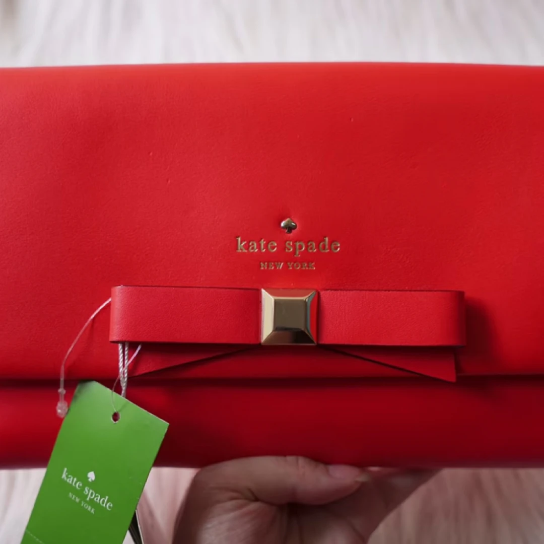 95新 Kate spade/凯特丝蓓 二手奢侈品kate spade 红色手拿包