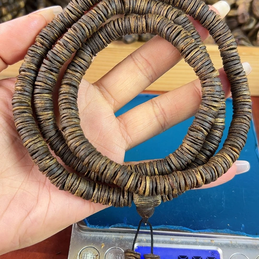 沉香沉香碎屑卡8金钱片沉水33g多圈