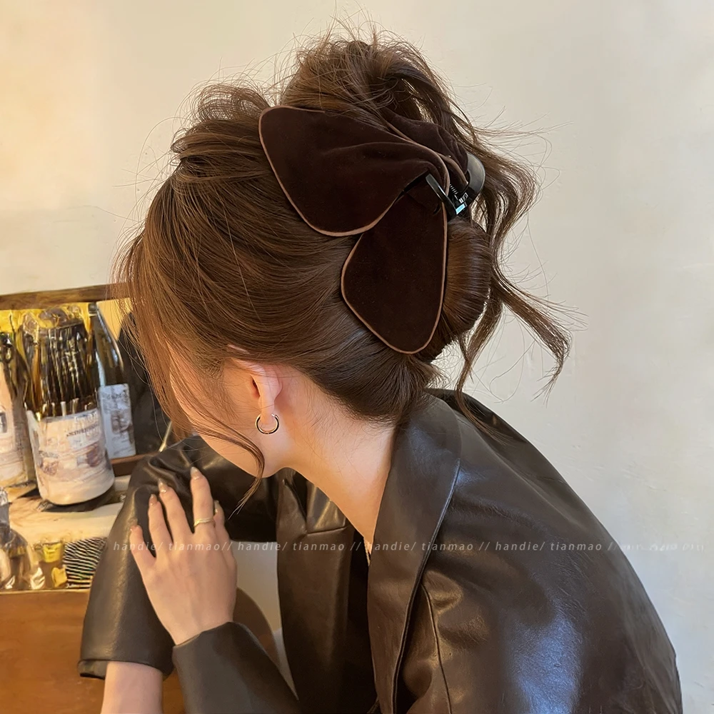 三角头发抓夹女高级感2025新气质后脑勺盘发鲨鱼夹大号发量大头饰