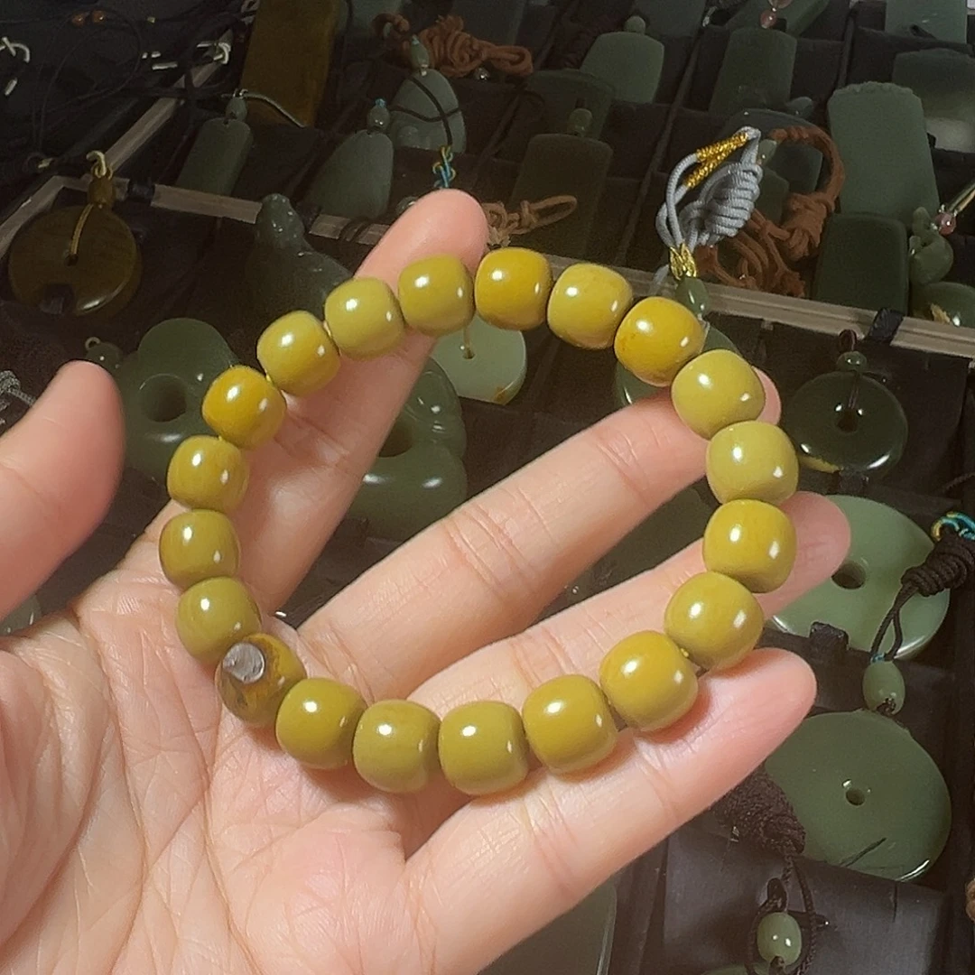 岫岩河磨玉（透闪石质玉）未镶嵌手串