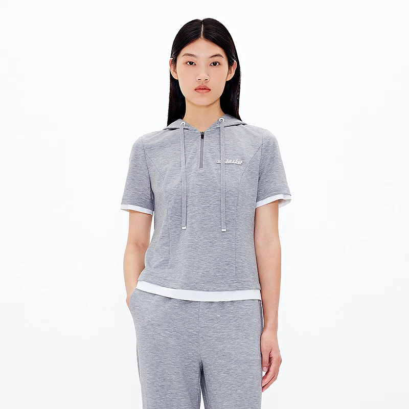 XII BASKET十二篮专选25夏新款时尚假两件休闲连帽上衣7C65270170