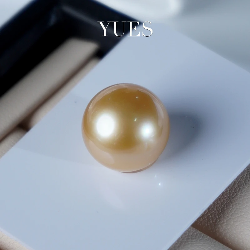 月色珠宝南洋金珠裸珠 天然菲律宾金珠AAA光浓金可定制吊坠戒指