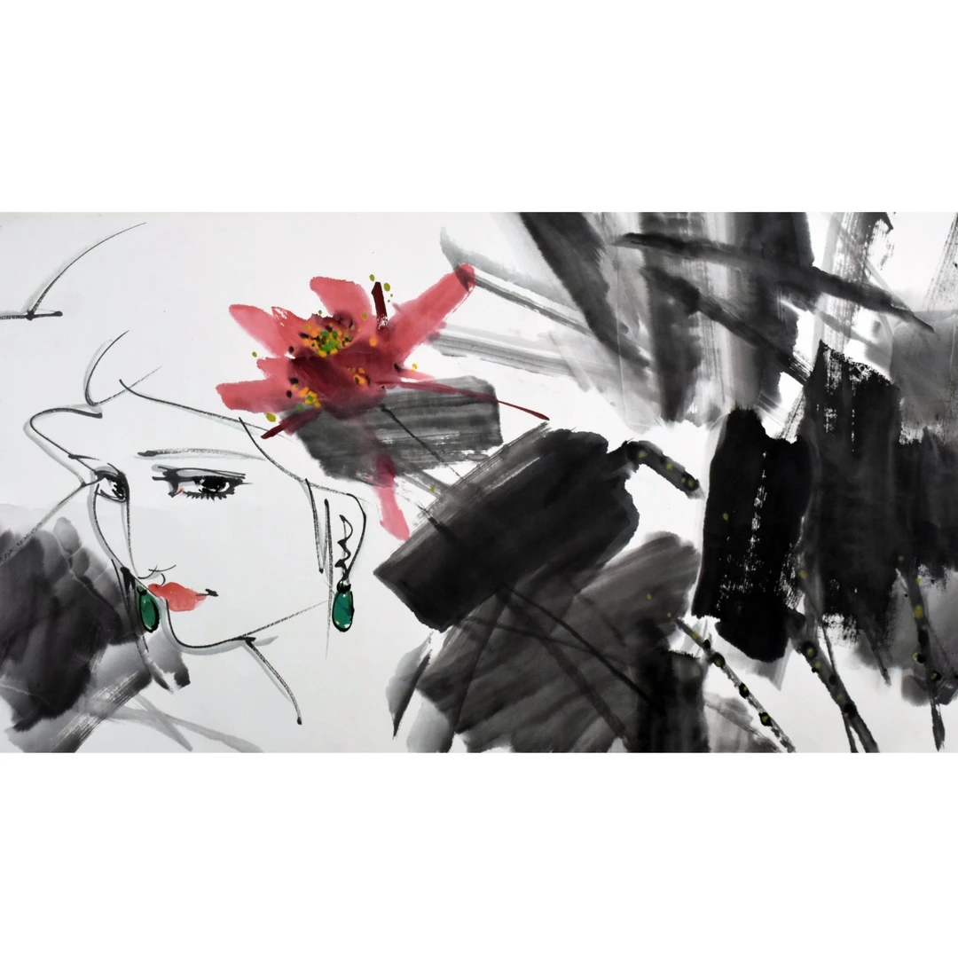 HM8509 清夏图 67X136cm 纸本镜片 8.2平尺