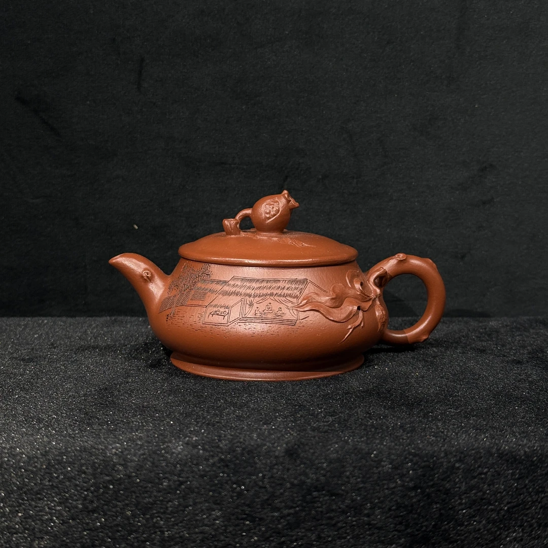 78/XY032/李立科刻/紫砂壶石榴/大红袍