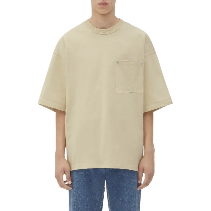 99新  5366/Bottega Veneta干草色圆领套头短袖T恤/L码/99新