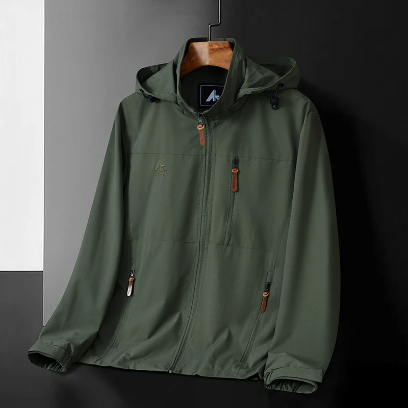 男士户外休闲外套宽松防水春秋款防风夹克