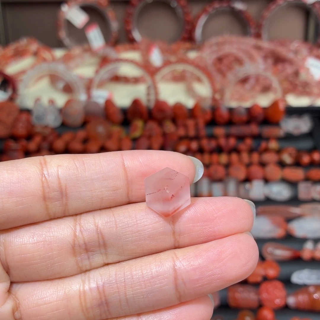 南红玛瑙未镶嵌颈饰方糖10+
