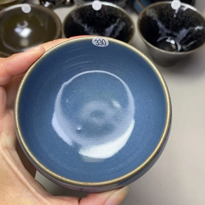 茶盏鱻*鱻建窑建盏磨底柴烧茶漏