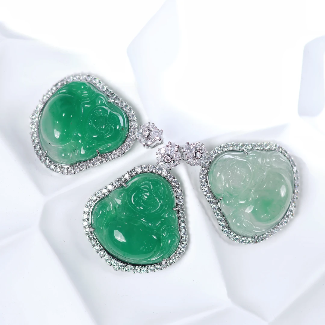 豪镶佛公|天然非洲翠豪镶佛公吊坠|多样性发货发其一|