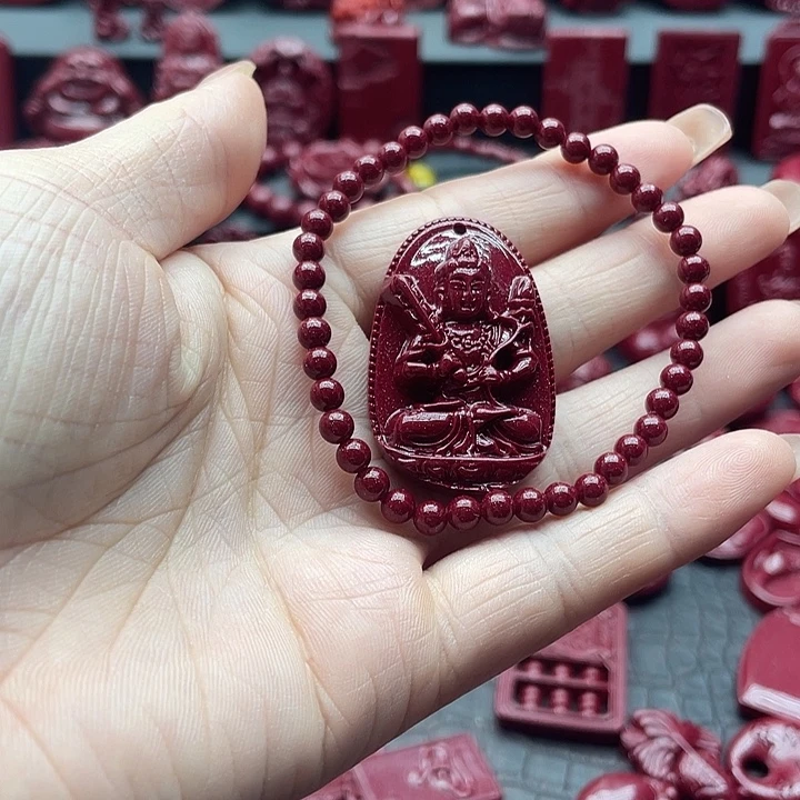 天然辰砂朱砂吊坠
