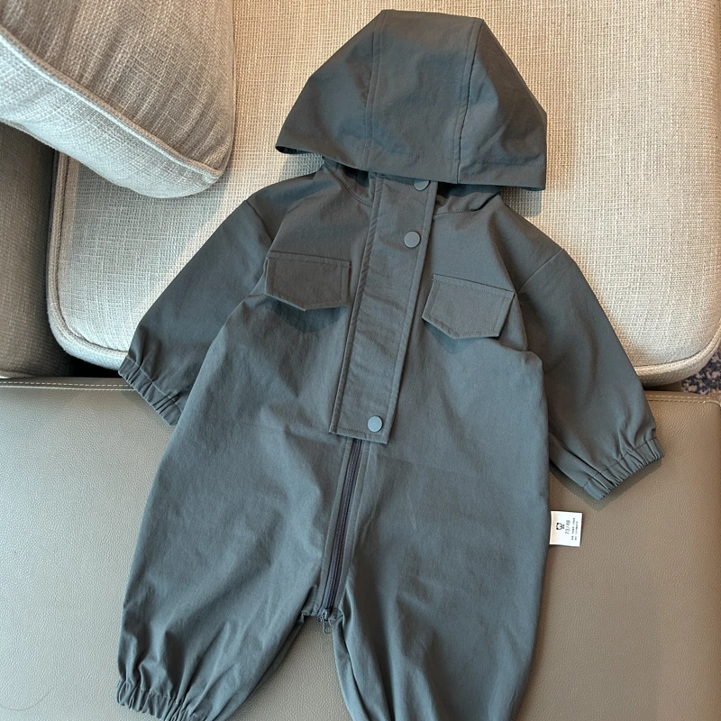 【工装冲锋哈衣 小乐妈咪】工装冲锋哈衣儿童小童女童连体衣服H1 ZJ