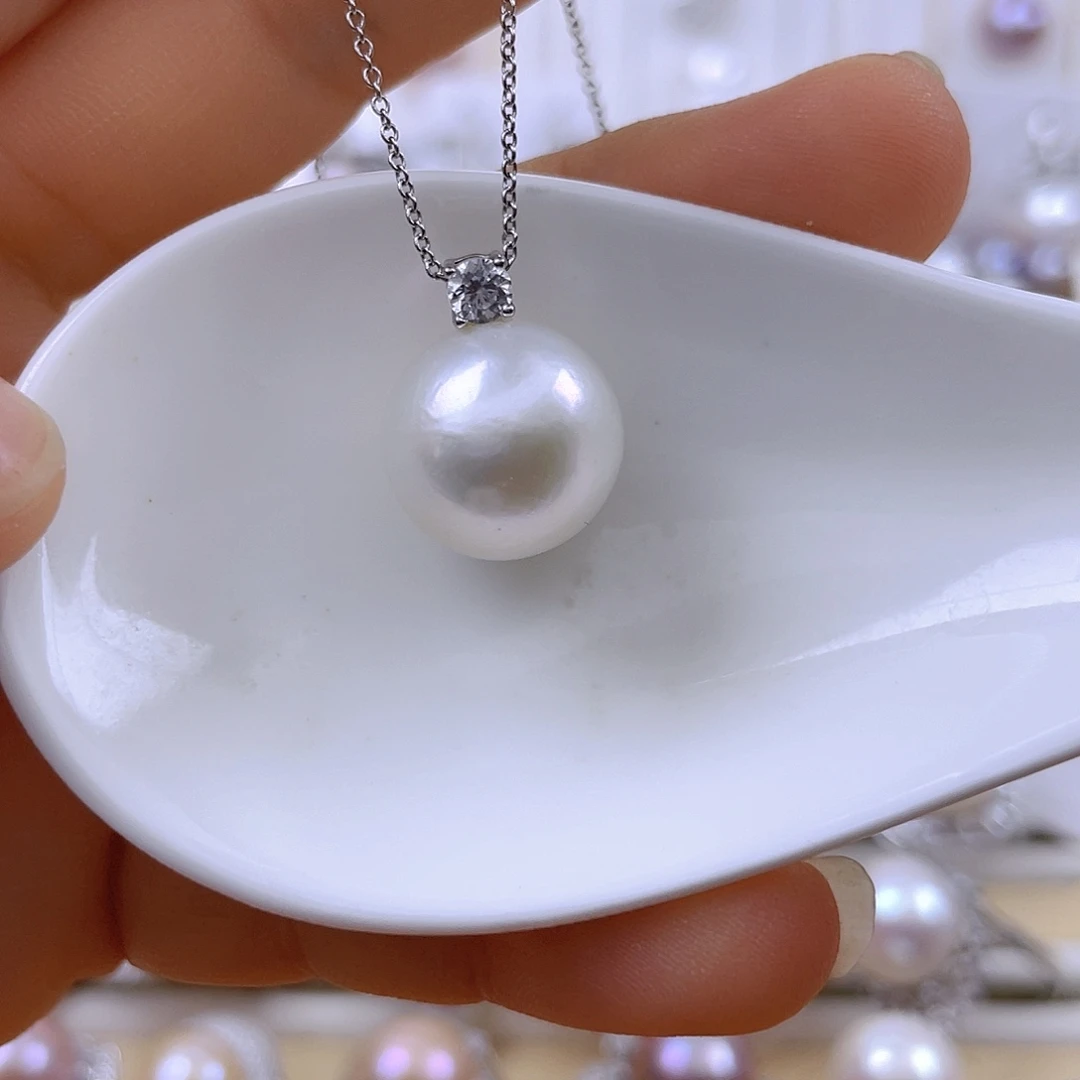 套链银S925镶嵌淡水珍珠