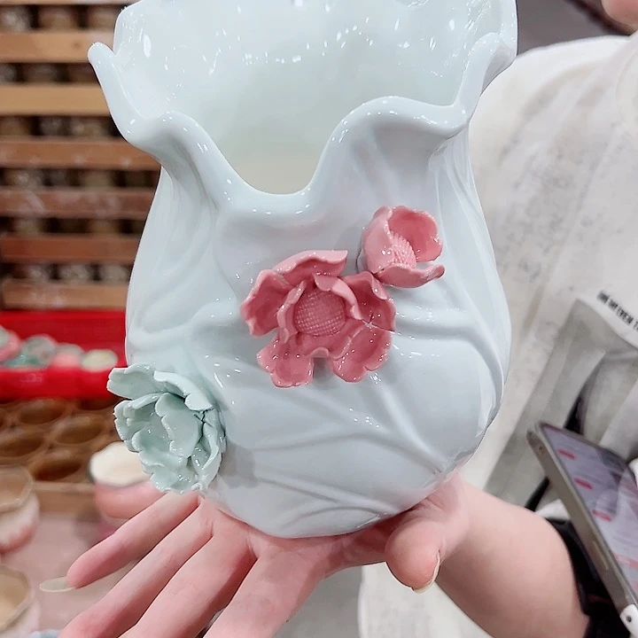 有孔.凑满10元发货多肉陶瓷花盆！