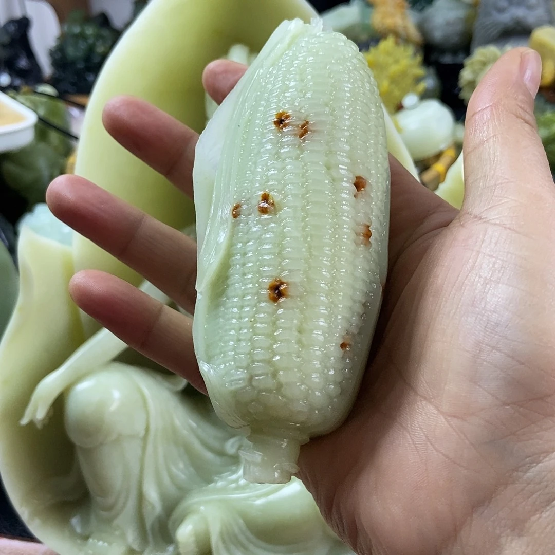 月***棠蛇纹石玉合金手把