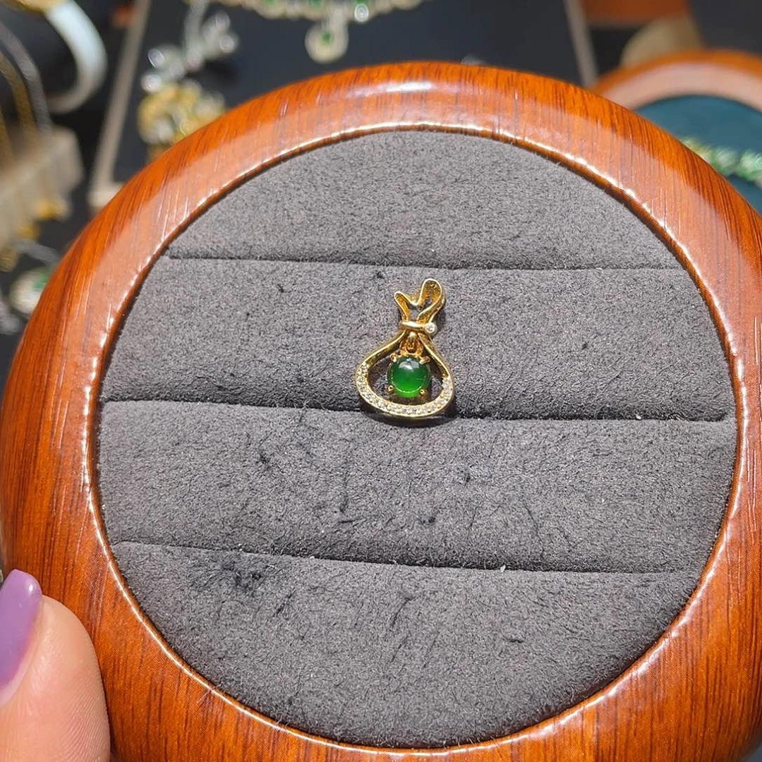 翡翠银S925镶嵌颈饰