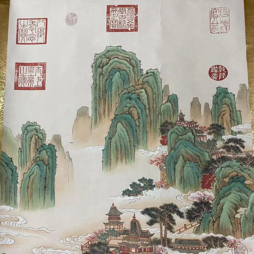 装饰画绿山水替图