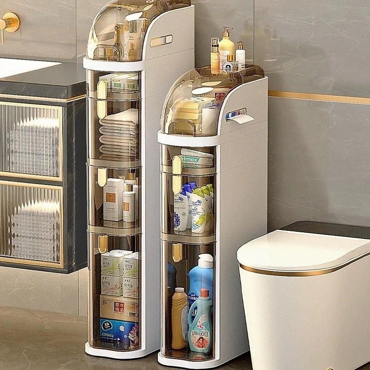 卫生间夹缝柜客厅玩具收纳柜洗手间厕所储物柜边柜可移动窄缝柜子