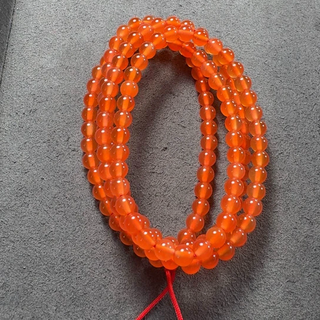 南红玛瑙未镶嵌冰红多圈