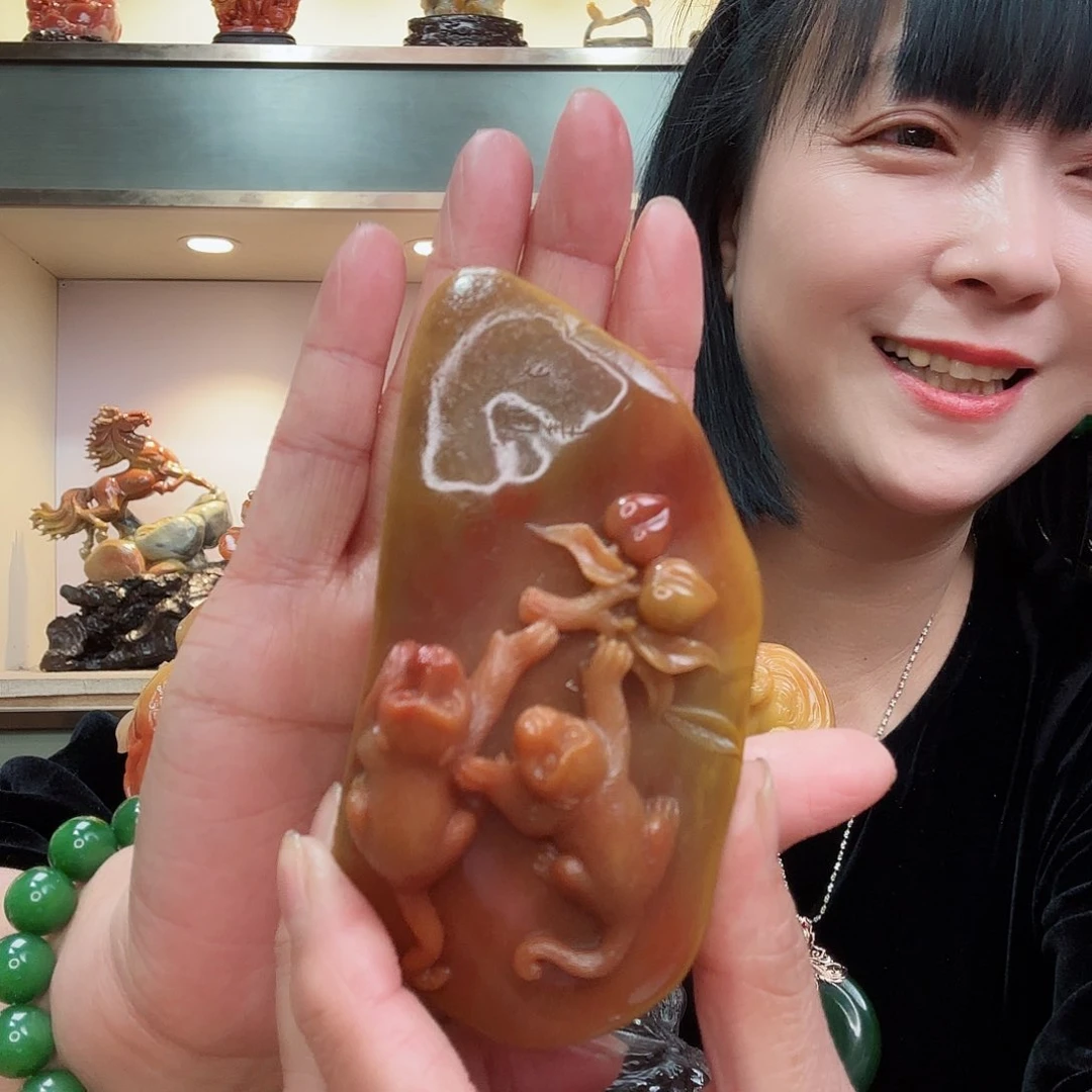 寿山石用****6昌化田黄把件