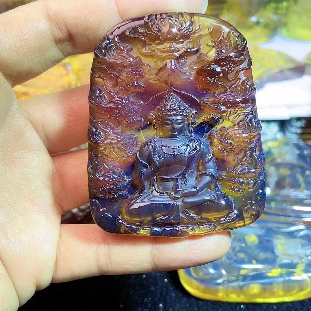 琥珀颈饰未镶嵌观音