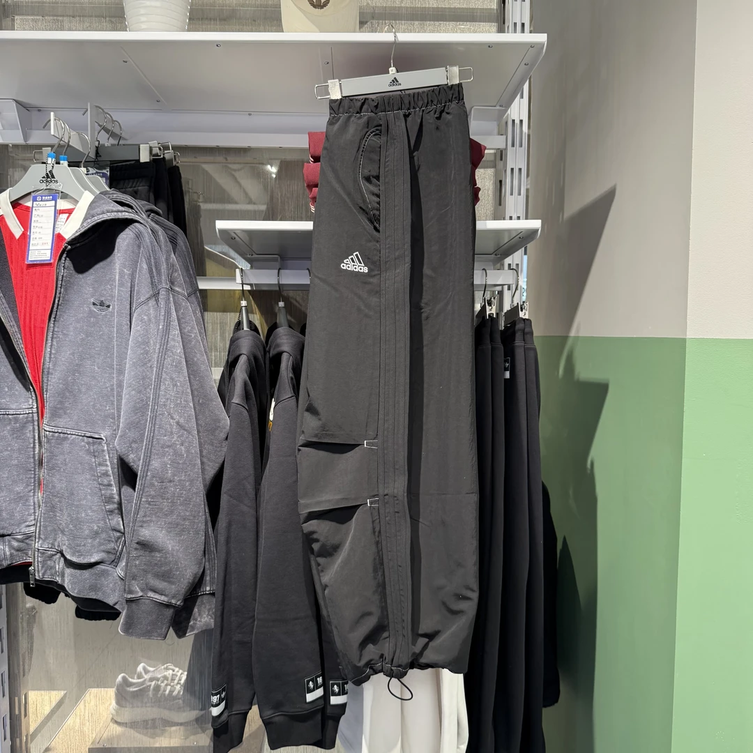 Adidas阿迪达斯三叶草长裤男25春新梭织宽松百搭运动工装裤JD5415