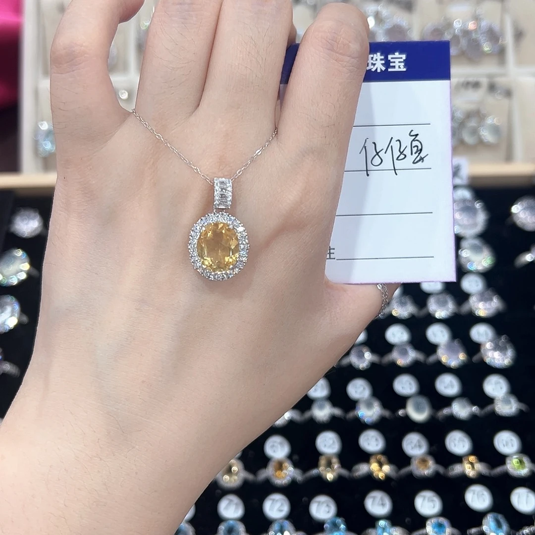 仔****银S925镶嵌戒指黄晶