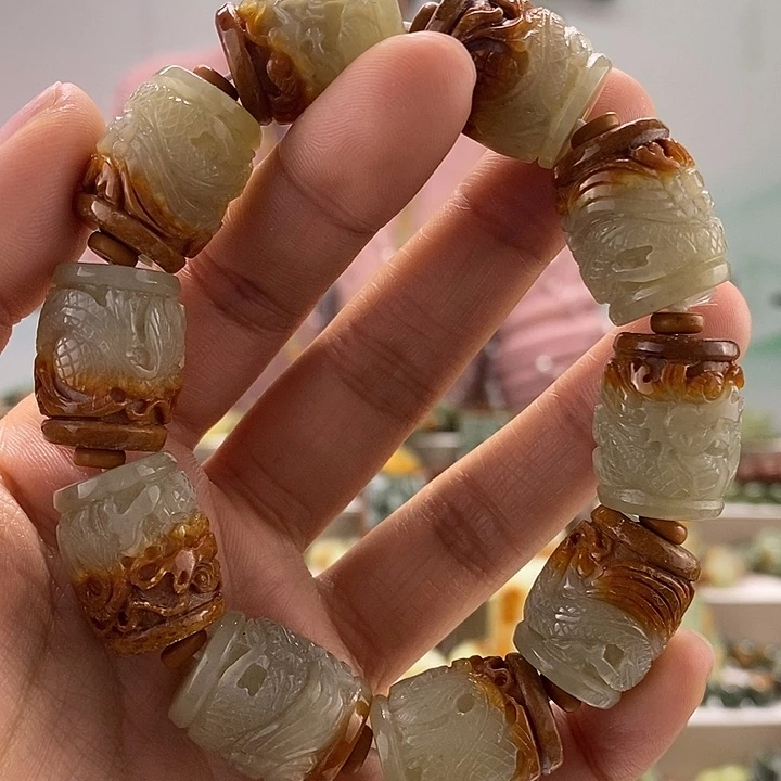 透闪石质玉手链未镶嵌六*