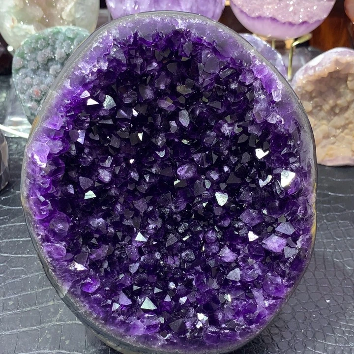 紫晶珠宝半成品未镶嵌帝紫屏风