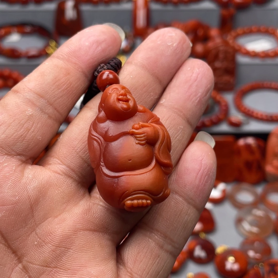 南红玛瑙未镶嵌珠宝奇石吊坠