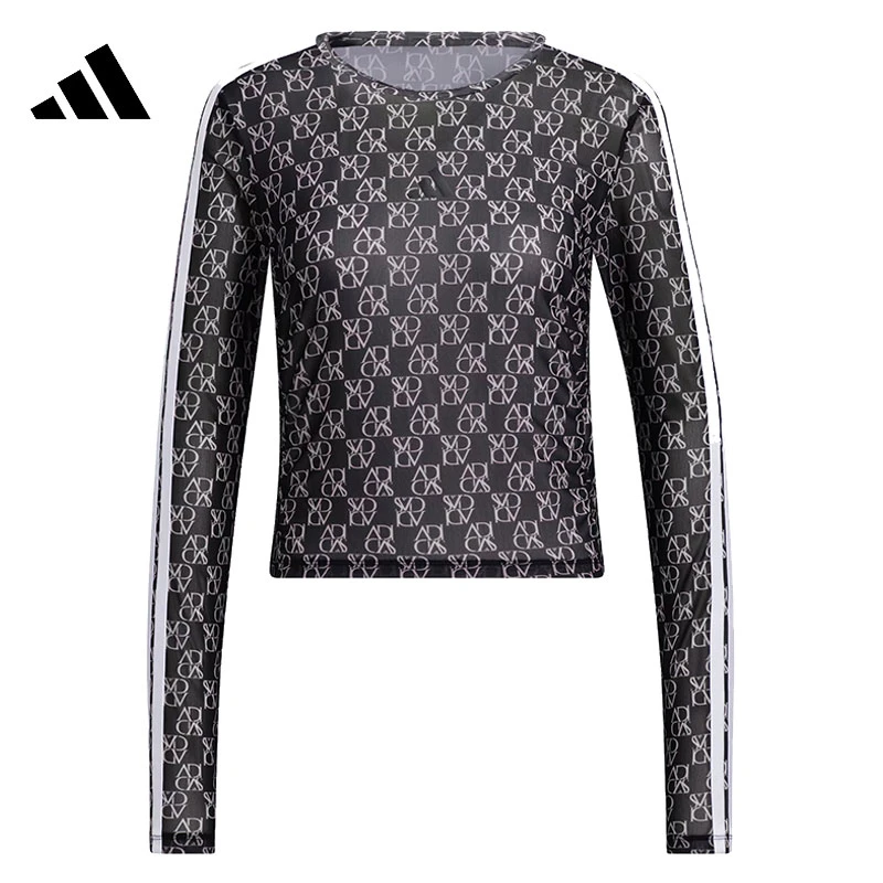 【法雅体育】adidas阿迪达斯夏日户外女子运动休闲长袖T恤JY7665
