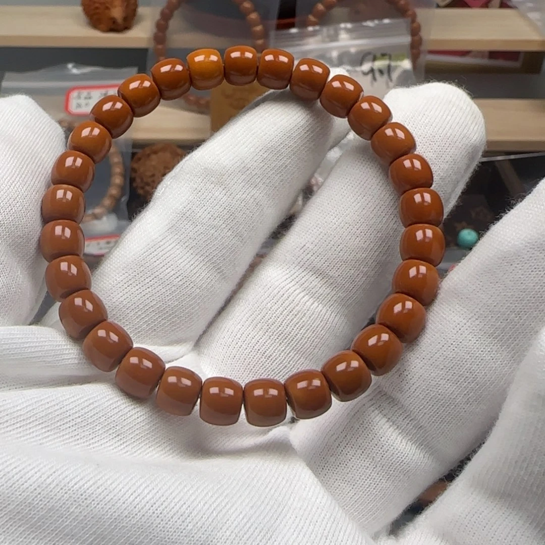 ꧁***꧂手串橄榄核老挝单圈极限弧7.6