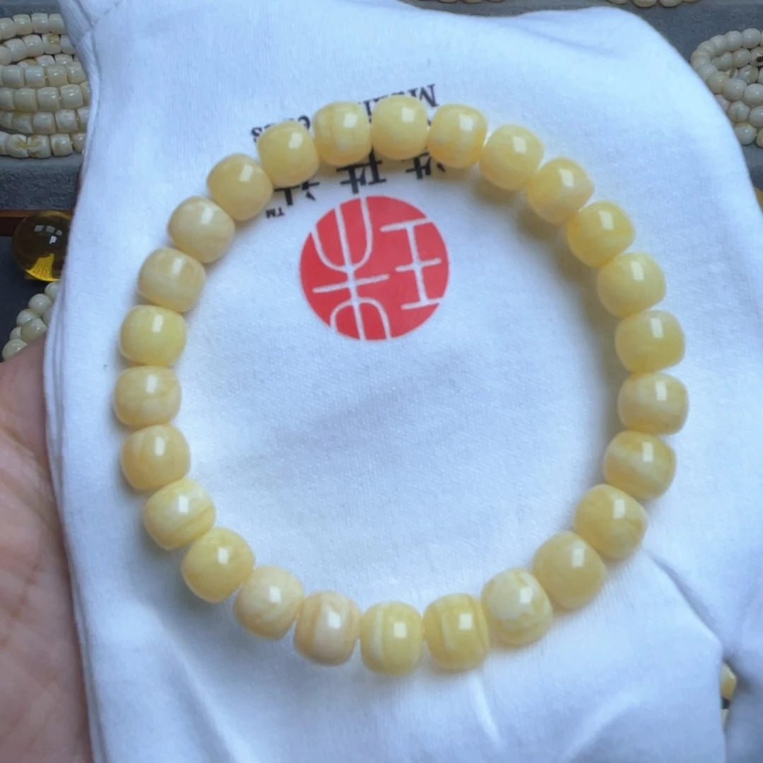 蜜蜡裸石未镶嵌8.5m蜜蜡手串