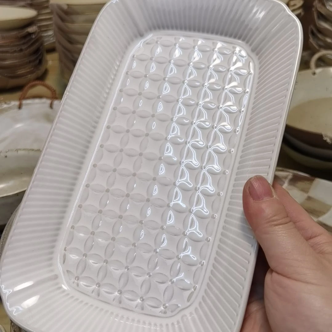 瓷片微瑕奈良长盘两个一组