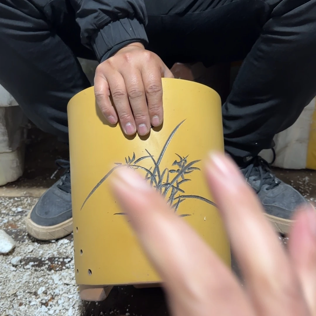 紫砂花盆口径17高度22