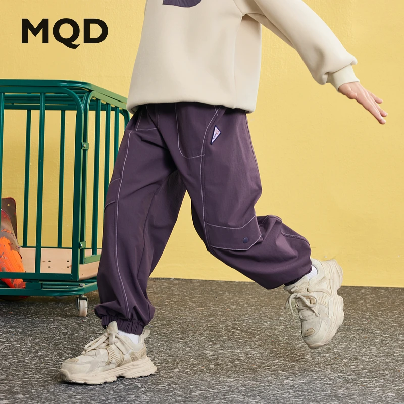 MQD童装25春新品学院风潮酷休闲百搭工装中大童休闲裤9651W1522