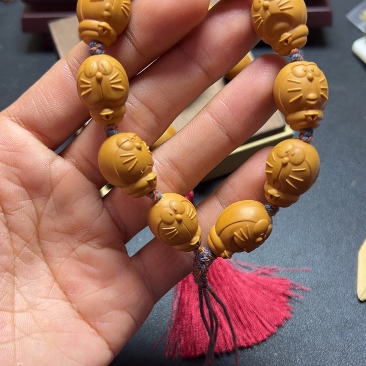 橄榄核手串/手链橄榄核雕哆啦A梦