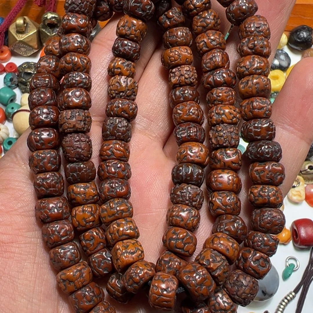 颈饰玻璃墨白藏传出品24