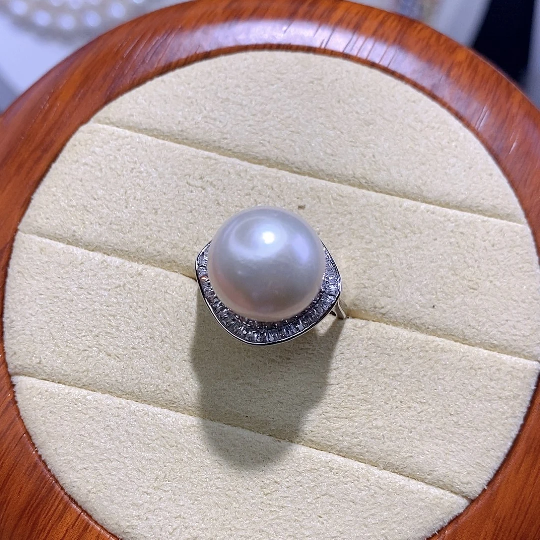 淡水珍珠合金戒指