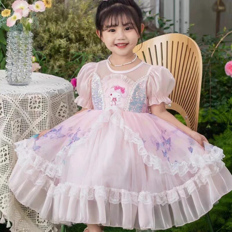 女童库洛米连衣裙夏季2025洋气新款儿童纱裙洛丽塔裙子公主
