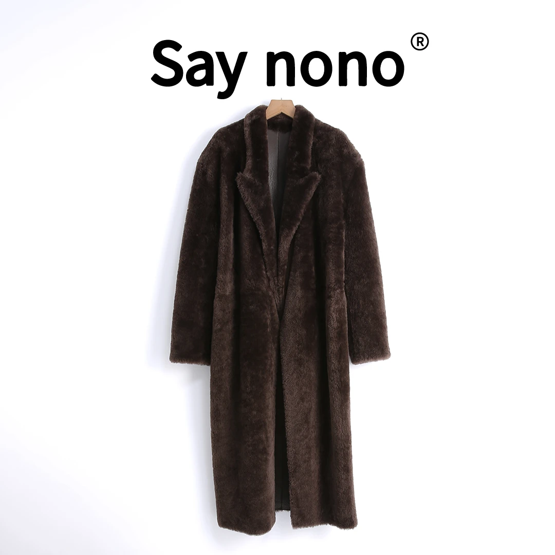 懒猫nono│Saynono 源自南非＿进口美丽奴羊髦皮毛一体外套 /24523