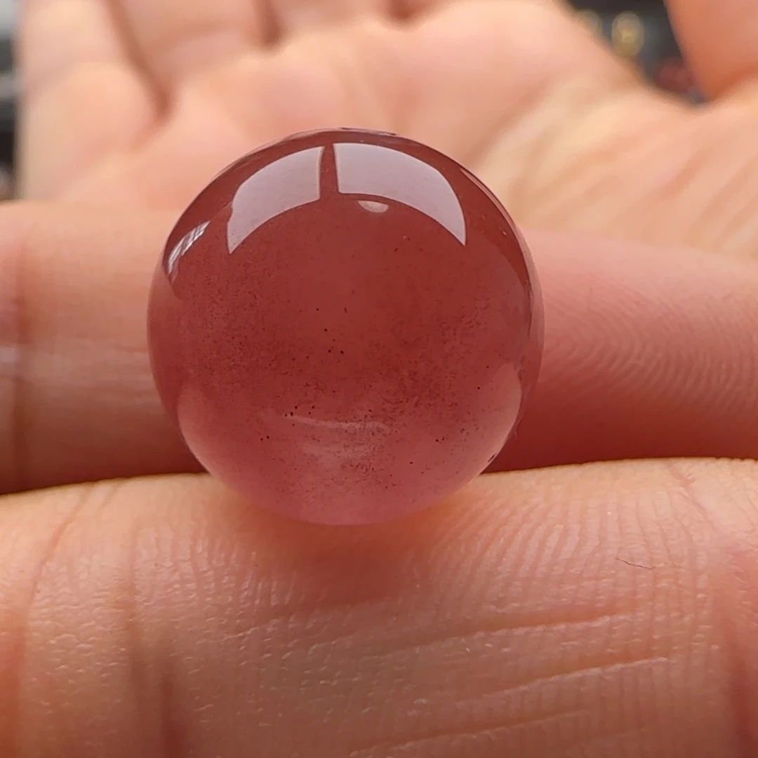 南红玛瑙圆珠14.4白纹未镶嵌