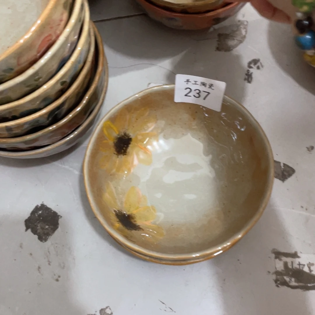 人****道景德镇手工陶瓷碗2个237