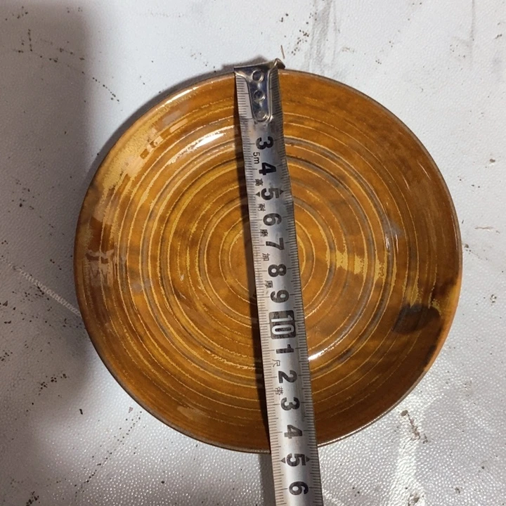 瓷片五厂黄金釉小碟子