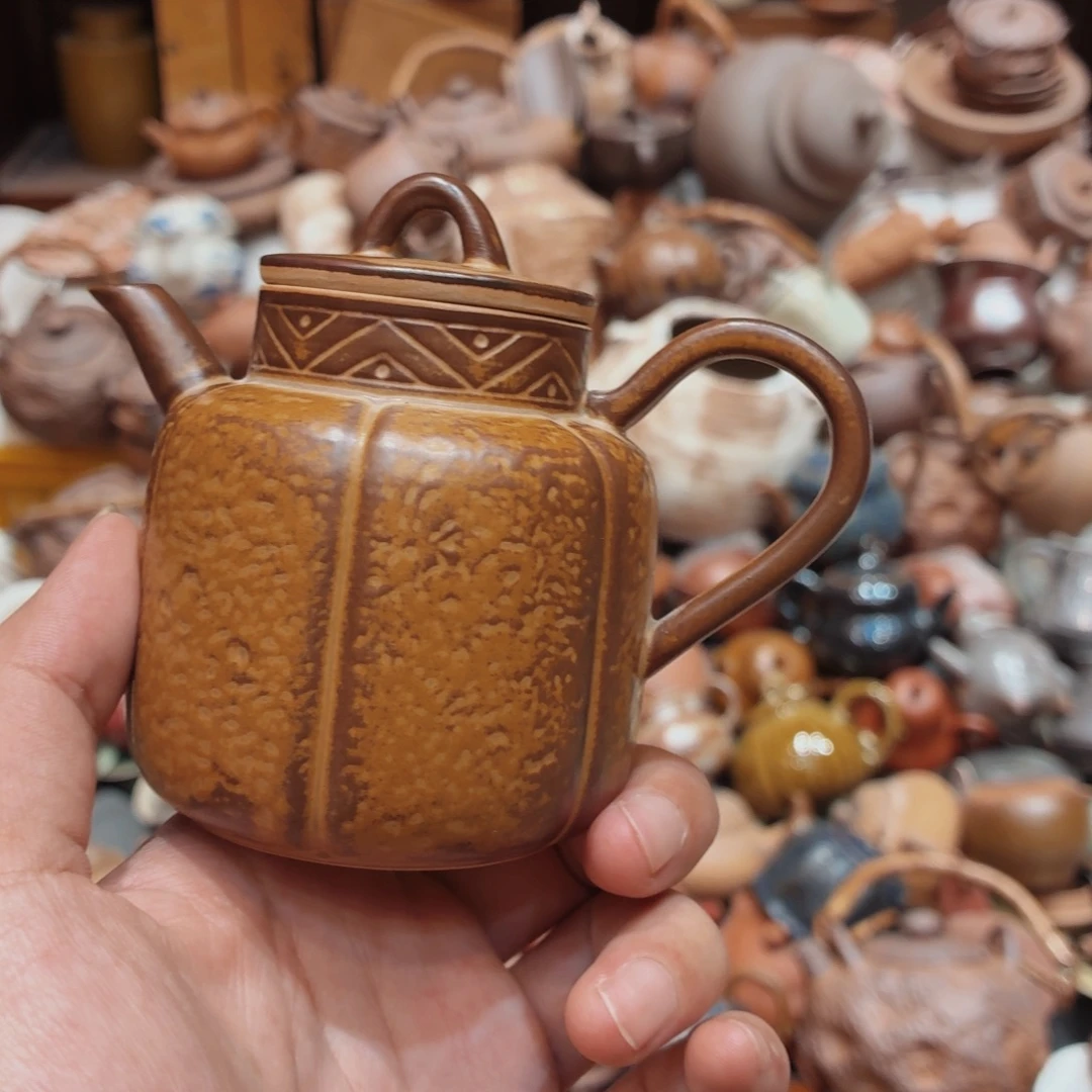 柴烧老岩泥高温茶器皿