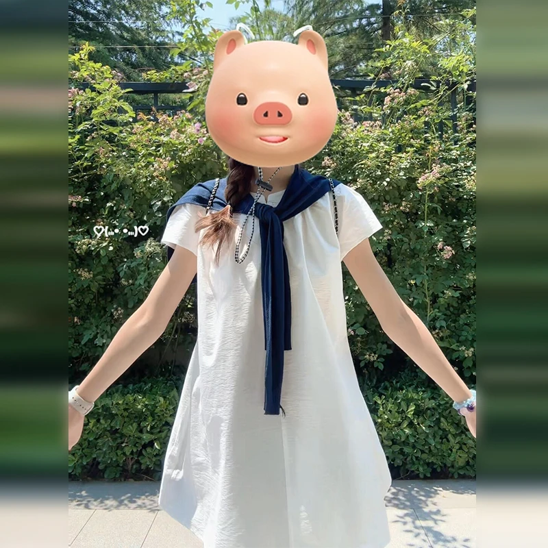 2025新款白色衬衫连衣裙子女夏季设计感小众温柔甜美气质套装短裙