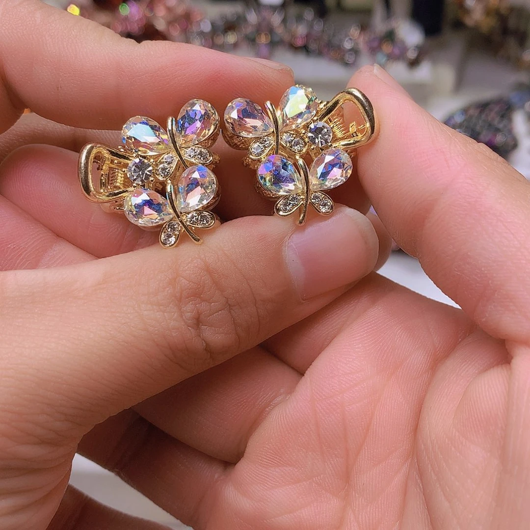 仿水晶铜合金蝴蝶两只