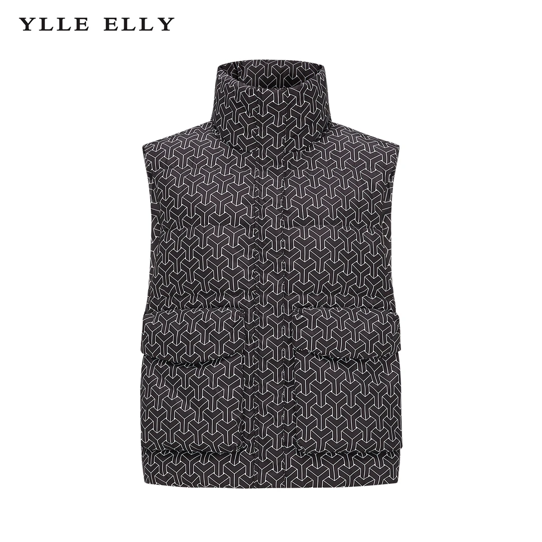 【羊羊专属】Y419007251曼德诗新款立领白鹅绒背心羽绒服